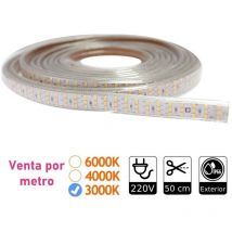 Jandei - Bande led 220V triple 3000K 276 led/m. IP65 extérieur. Bandes led de 1 mètre