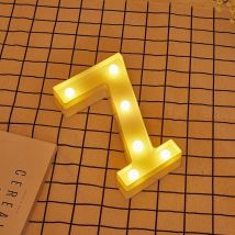 Jandei - LED -Buchstaben Nummer 7 beleuchtet warme weiße Lichthöhe 22 cm mit 2aa LED -Texte