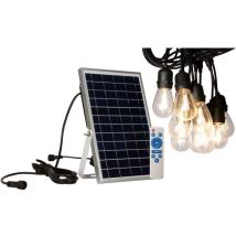 Outdoor Solar Guirnalda 10 E27 10 Meter mit Kontroll- und Solarpanel 17.426 cm getrennt - Jandei