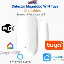 Jandei - Détecteur magnétique autonome de portes et fenêtres wifi tuya Smart App Amazon Alexa Google Home Security Tuya App
