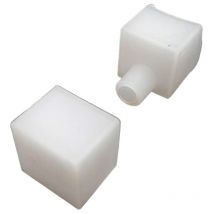 Jandei - Par de tapas para perfil flexible de silicona cuadrado de 16x16mm