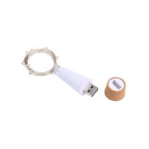 Jandei - Plug della bottiglia 20 led usb ricaricabile con guirnald a led