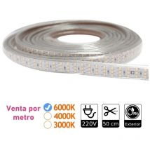 Jandei - Bande led triple 6000K 276 led/m 220V extérieur IP65. Bandes led de 1 mètre