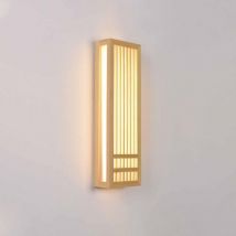 Ineasicer - Japanische Retro-Wandlampe, kreative rechteckige Wandleuchte aus Holz mit Acryl-Lampenschirm, personalisierte einfache