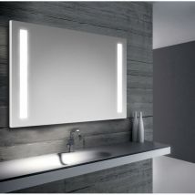 San Marco - Specchio bagno retroilluminato a led con doppia strip 100x70 cm Specchio ed antifog