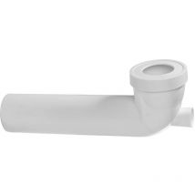 Jardibric - Pipe wc longue coudée avec piquage 400mm f Ø40 m Ø100 Emboiture Ø85/105