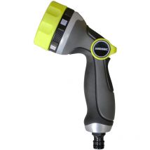 Jardibric - Pistolet d'Arrosage Métal Gainé 3 en 1 avec 5 jets Gamme Premium