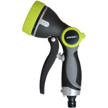 Jardibric - Pistolet D'arrosage Métal Gainé Control au Pouce 3 Jets Gamme Premium