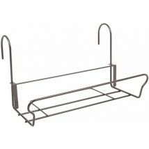 Universal Balkonkasten-Halter grau mit Sicherheitshaken 41,5 x 22 cm