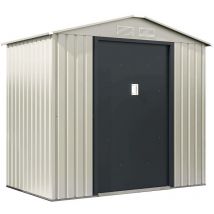 Habitat Et Jardin - Abri de jardin métal 'Nebraska' - 4.07 m² - Beige/Gris anthracite