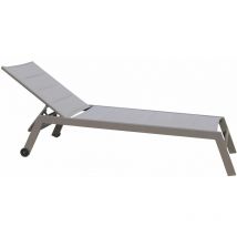 Gardeness - Jardin empilable de lit en aluminium avec dossier réglable et siège à Marbella rembourrée Textilene Gray - Gray