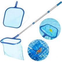 Jardin piscine Kit épuisette de Fond pour Piscine avec Manche Télescopique en Aluminium, Épuisette Piscine Filet de Écumoire pour Piscine