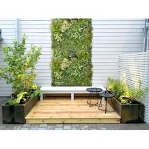 Jardín Vertical Santorini 100x100 cm – 1465 hojas – Tratamiento UV – Resistente al agua – 100% reciclable
