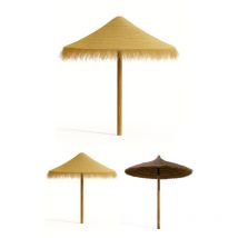 Jardin202 - Sombrilla de Brezo o Esparto para Exteriores – Sombrilla Redondo para Playa, Porches y Piscina Pequeña (Esparto)