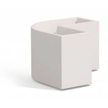 Monacis - Jardinera angular de resina 80x35 cm mod. Flowerpot Angular Blanco