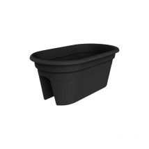 Elho - Jardinera balcón Green Basics antracita 55 cm