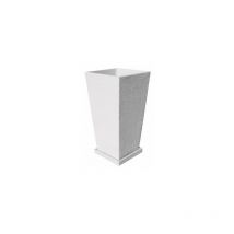 Anaparra - Jardinera Celebes 37x37x70cm. de Homigón Piedra aligerado Blanco