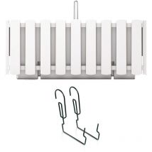 Jardinera para balcón BOARDEE FENCYCASE W, dimensiones38x18x16,2 cm, color Blanco