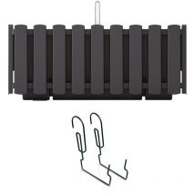 Jardinera para balcón BOARDEE FENCYCASE W, dimensiones58x18x16,2 cm, color Antracita