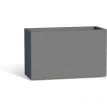 Monacis - Jardinera rectangular de resina 80x35 cm mod. Flowerpot gris