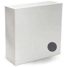 Tekcnoplast - Jardinera rectangular maceta de resina 90x30 cm mod. Flowerpot Top Gris