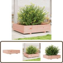 Jardinière 100x100x26,5 cm bois massif de douglas - Jardiniered'extérieure - Jardinière Bois - Pot De Fleurs Extérieur - Jardinière Rectangulaire