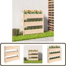 Jardinière 112x25x104,5 cm Bois massif de pin - Jardinier - Pot De Fleurs - Jardinerie - Terrasse - Balcon