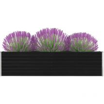 Qonovt - inlife Jardinière 320x40x77 cm Acier galvanisé Anthracite
