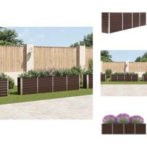 Jardinière 320x40x77 cm Acier galvanisé Marron - Jardinier Rectangular - Jardinière Extérieure - Pot De Fleurs Grand - Jardinière Acier Galvanisé
