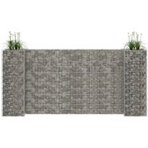 Decdeal - Jardinière à gabion en h Fil d'acier 260x40x120 cm