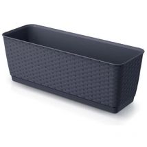 Lem Select - Jardinière anthracite Flowerpot - 12 l - 49.2 x 17.2 x 17.4 cm