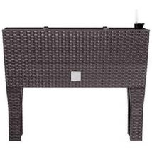Zanvic - Jardinière avec pieds. mod. rato jh 800. avec auto-irrigation 80x33x65cm. chocolat