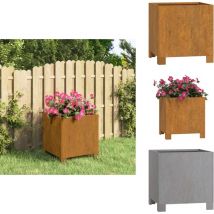 Vidaxl - Jardinière avec pieds Rouillé 32x30x33 cm Acier corten - Jardinier - Pot De Fleurs - Plante - Extérieur - Balcon