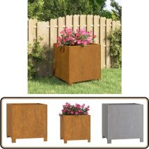 Vidaxl - Jardinière avec pieds Rouillé 42x40x43 cm Acier corten - Jardinier - Pot De Fleurs - Plante - Extérieur - Balcon