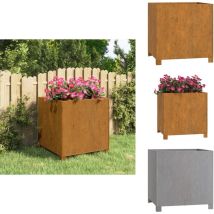Vidaxl - Jardinière avec pieds Rouillé 49x47x50 cm Acier corten - Jardinier - Pot De Fleurs - Plante - Extérieur - Balcon