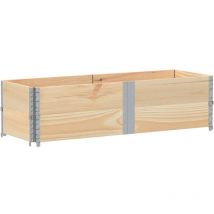 Helloshop26 - Jardinière bac lit surélevé plantes fleurs terrasse jardin 150 x 50 cm bois de pin massif marron