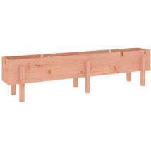Jardinière bac lit surélevé plantes fleurs terrasse jardin de jardin 160 x 30 x 38 cm bois douglas massif marron
