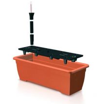 Jardinière de balcon Prosperplast 7,5 l en terre cuite avec systeme d'arrosage 50 x 19 x 16 cm - Terracotte