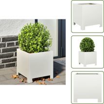 Vidaxl - Jardinière blanc 30x30x30 cm acier - Jardinière - Jardinières - Planteur - Jardinière D'extérieur