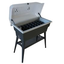 Jardinière Calipso Combi 40L – Dimensions : L 81 x l 39 x H 100 cm – Matière : polypropylène – Anti-UV 5 ans – Origine : France