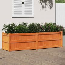 Jardinière cire marron 180x50x50 cm bois de pin massif