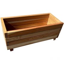 Robin Hood - Jardinière en mélèze huilé 70 x 30 x 27.5 cm Edelweiss