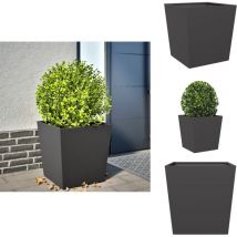 Vidaxl - Jardinière noir 50x50x50 cm acier - Jardinière - Jardinières - Jardinière D'extérieur - Jardinière De Patio