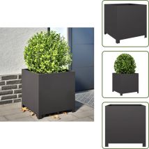 Vidaxl - Jardinière noir 50x50x50 cm acier - Jardinière - Jardinières - Planteur - Jardinière D'extérieur