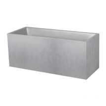 Jardinière polypropylène EDA L.99.5 x l.99.5 x H.43.5 cm gris béton 98L