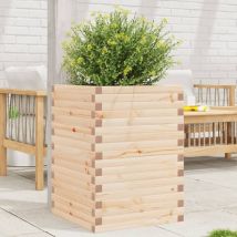 Design In - Jardinière Pot de Fleurs 50x50x68,5 cm bois de pin massif CFW68960