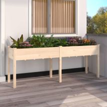 Design In - Jardinière Pot de Fleurs avec doublure 203x53x76 cm bois massif de sapin CVW91243