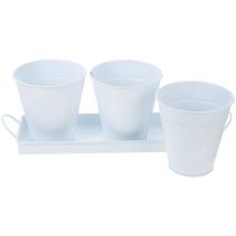 Jardinière pour plantes, plateau à herbes, pots d'extérieur, rebord de fenêtre, plantes en pot, support en métal pour fleurs, plantes succulentes