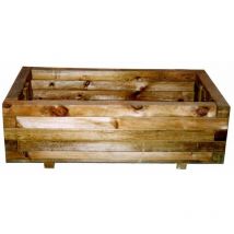 Forest Style - Bac a Fleur Pin Rustica 80X40Xh27Cm