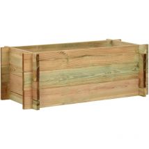 Jardinière surélevée pour légumes Bois de pin imprégné 80 cm